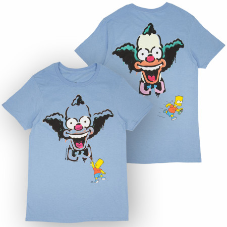 The Simpsons Krusty Graffiti Front and Back Print T-Shirt